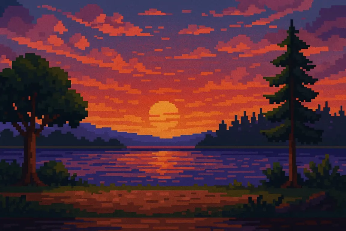 The lake scene