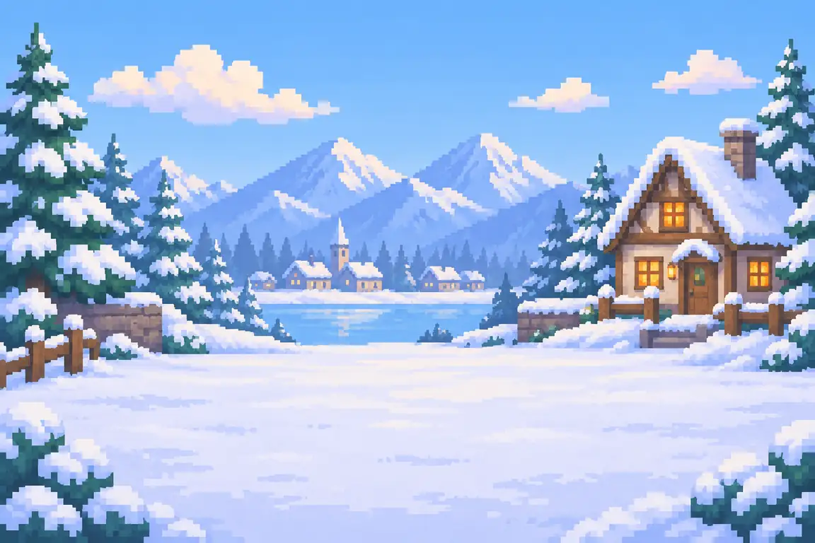 The snow scene